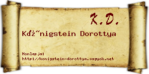 Königstein Dorottya névjegykártya